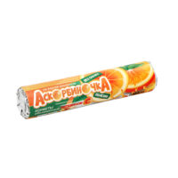 Конфета «Аскорбиночка со вкусом апельсина», скрутка 14 конфет по 2,7 г.